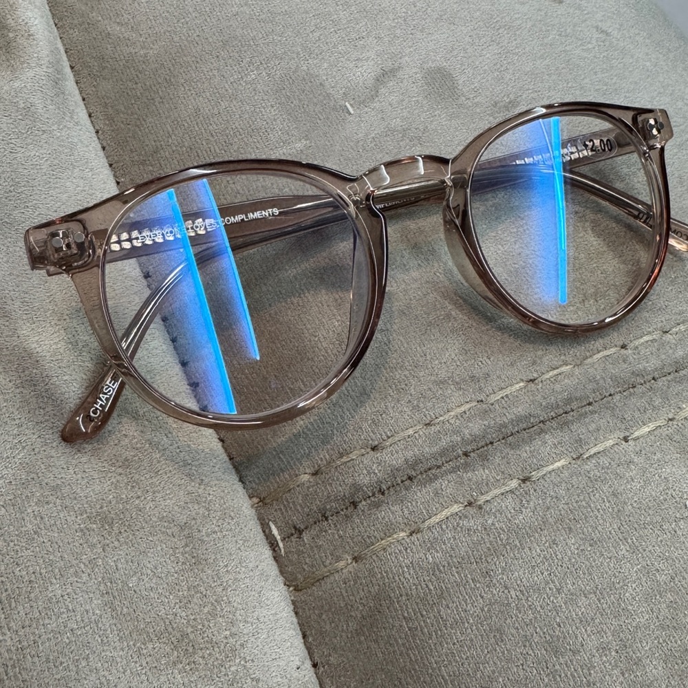 Diff Blue Light Blocking Readers Clear Brown +2.00 - image 1